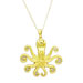 The Neptune Collection - Greek Octopus 24k Gold Plated Sterling Silver Necklace 18"