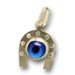 14K Gold Evil Eye Horse Shoe Pendant Style 364