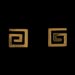 14k Gold Post Earrings w/ Greek Key (7mm)