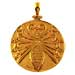 The Agamemnon Collection - 24K Gold Plated Sterling Silver Pendant - Butterfly Motif (32mm)