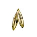 The Elaia Collection - 24k Gold Plated Sterling Silver Pendant - Olive Leaf Pair (20mm)