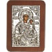 G0211 Orthodox Saint Silver Icon - Panayia ( Virgin Mary ) Amaranto Rodo 13x19cm