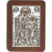 G0226 Orthodox Saint Silver Icon - Panayia ( Virgin Mary ) Odigitria Enthroni 13x19cm