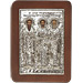 G0235 Orthodox Saint Silver Icon - Three Holy Hierarchs ( Basil, John, Gregory ) 13x19cm