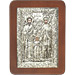 G0240 Orthodox Saint Silver Icon - Agios Raphael & Nikolaos & Irini 16x22cm