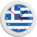 Greek Time - Greek Flag Wall Clock