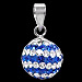 The Rio Collection - Swarovski Crystal Ball Pendant Greek Flag (10mm)
