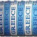 GREECE rubber band bracelet (white or blue)