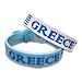 GREECE rubber band bracelet (white or blue)