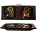 Virgin Mary & Jesus Christ Hand Painted on an Antique Double Wooden Bread Bowl