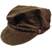 Women's Brown Corduroy Greek Fisherman's Hat