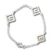 Sterling Silver Triple Greek Key Chain Bracelet, 18mm