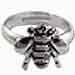 Sterling Silver Archaic Bee Adjustable Ring
