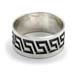 Sterling Silver Skewed Greek Key Men