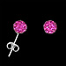 The Rio Collection - Swarovski Crystal Ball Post Earrings Magenta (6mm)