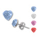 The Rio Collection - Swarovski Crystal Heart Post Earrings (4 color options)