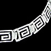 The Athena Collection - Sterling Silver Bracelet - Greek Key Square Links (5mm)