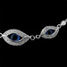 The Amphitrite Collection - Sterling Silver Bracelet - Three Mati Eye w/ Cubic Zirconia