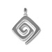 Sterling Silver Pendant - Rounded Greek Key Small (38mm)