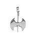 Sterling Silver Pendant - Minoan Double Axe (40mm)