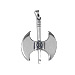 Sterling Silver Pendant - Decorated Minoan Double Axe (45mm)