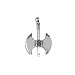 Sterling Silver Pendant - Decorated Minoan Double Axe (27mm)