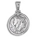 Sterling Silver Pendant - Double Sided Athena and Owl coin replica (27mm)