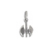 Sterling Silver Pendant - Decorated Minoan Double Axe (15mm)