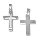 Sterling Silver Pendant - Sandblasted Cross (30mm)
