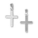 Sterling Silver Pendant - Sandblasted Cross (29mm)