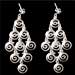 The Ariadne Collection - Sterling Silver Earrings - Cluster of Cascading Spirals (54mm)