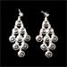 The Ariadne Collection - Sterling Silver Earrings - Cluster of Cascading Spirals (52mm)