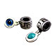 Pandora Compatible Sterling Silver Greek Key Bead (6mm) w/ decorative charm