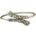 Sterling Silver Arm Bracelet - Double Greek Key Design ( 90mm )