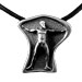 Sterling Silver Poseidon Pendant w/ Rubber Cord (21mm)