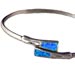 The Neptune Collection - Sterling Silver Cuff Bracelet - Small Opal Gem Stones