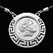Platinum Plated Sterling Silver Necklace - Alexander and Athena (33mm)