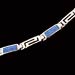 The Neptune Collection - Sterling Silver Bracelet - Greek Key Opal Rectangle (2mm)