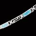 The Neptune Collection - Sterling Silver Bracelet - Greek Key Opal Rectangle (1mm)