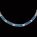 The Neptune Collection - Sterling Silver Necklace - Opal & Greek Key Motif Links (2mm)