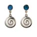 Greek Sterling Silver Mati Collection - Pendant w/ turquise glass and Evil Eye (12mm) 