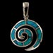 Greek Sterling Silver Mati Collection - Pendant w/ turquise glass and Evil Eye (12mm) 