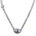 Sterling Silver Evil Eye and Cross 16" Necklace