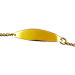 24K Gold Plated Sterling Silver Baptismal Baby ID Bracelet w/ Medallion 