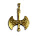 Gold Plated Sterling Silver Pendant - Minoan Double Axe (35mm)