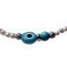 The Nefeli Collection -  Pearl Bracelet with Turquoise Round Evil Eye (3mm beads) 