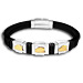 The Hephaestus Collection - Rubber Bracelet with 18k Gold Emblem - Triple Parthenon