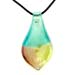 Murano Glass Teardrop Pendant - Rainbow