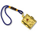 Holy Book Mirror Charm w/ Prayer Inside - Gold
