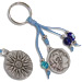 Keychain with Mati Evil Eye Beads and Alexander the Great / Vergina Star 121419
